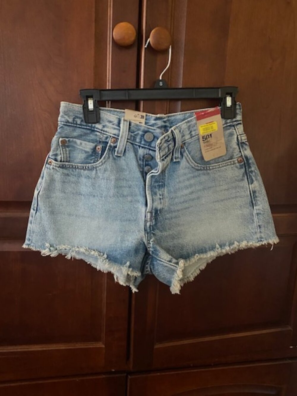 NEW Levy's 501 Denim light Blue High-Rise Shorts Size 26